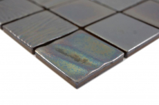Hand-painted ceramic mosaic Kanaan black mosaic tile wall tile backsplash kitchen bathroom MOS14-0003_m
