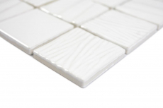 Hand sample ceramic mosaic Kanaan white plain mosaic tile wall tile backsplash kitchen bathroom MOS14-0111_m