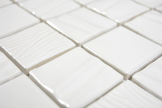 Hand sample ceramic mosaic Kanaan white plain mosaic tile wall tile backsplash kitchen bathroom MOS14-0111_m