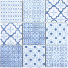 Hand-painted ceramic mosaic COOL blue mosaic tile wall tile backsplash kitchen bathroom MOS22B-CB04_m