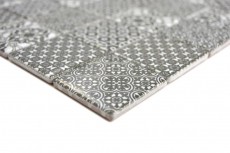 Hand sample ceramic mosaic black white mosaic tile wall tile backsplash kitchen bathroom MOS14-0333_m