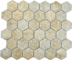 Hand pattern ceramic mosaic hexagon granite beige mosaic tile wall tile backsplash kitchen bathroom MOS11H-1100_m