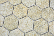 Hand pattern ceramic mosaic hexagon granite beige mosaic tile wall tile backsplash kitchen bathroom MOS11H-1100_m