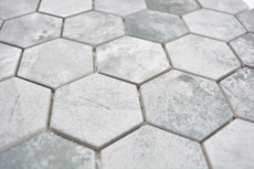 Hand pattern ceramic mosaic hexagon cement light gray mosaic tile wall tile backsplash kitchen bathroom MOS11H-0222_m