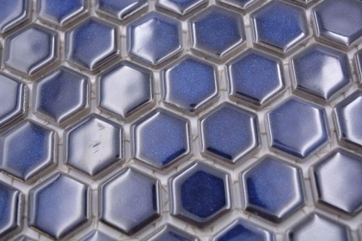 Hexagonal hexagon mosaic tile ceramic mini cobalt blue glossy mosaic tile wall tile backsplash kitchen bathroom - MOS11H-0444