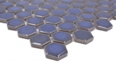 Ceramic mosaic hexagon cobalt blue glossy mosaic tiles wall tile backsplash kitchen bathroom MOS11H-0444_f