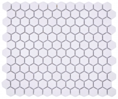 Ceramic mosaic hexagon white R10B shower base floor tile Mosaic tiles kitchen bathroom floor MOS11H-0101-R10_f