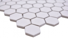 Ceramic mosaic hexagon white R10B shower base floor tile Mosaic tiles kitchen bathroom floor MOS11H-0101-R10_f