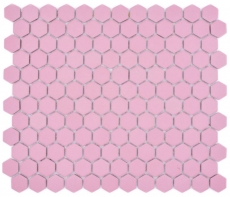 Hexagonal hexagon mosaic tile ceramic mini antique pink R10B shower base floor tile mosaic tile non-slip bathroom tile - MOS11H-1111-R10