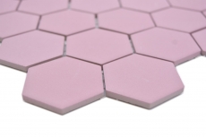 Ceramic mosaic hexagon antique pink R10B shower base floor tile Mosaic tiles kitchen bathroom floor MOS11H-1112-R10_f