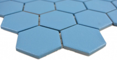 Hexagonal hexagon mosaic tile ceramic blue-green R10B shower tray floor tile mosaic tile non-slip bathroom tile wall - MOS11H-0451-R10