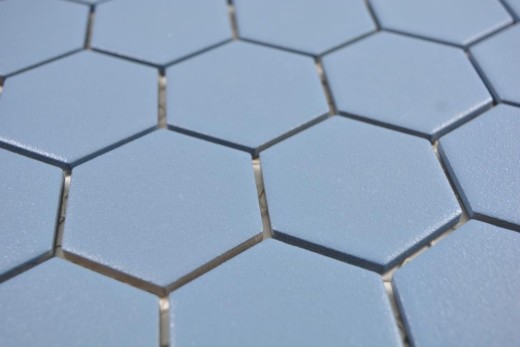 Hexagonal hexagon mosaic tile ceramic blue-green R10B shower tray floor tile mosaic tile non-slip bathroom tile wall - MOS11H-0451-R10