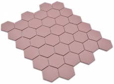 Hexagonal hexagon mosaic tile ceramic clinker red R10B shower tray floor tile mosaic tile non-slip wall tile - MOS11H-0099-R10