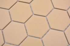 Hexagonal hexagon mosaic tile ceramic ochre orange R10B shower tray floor tile mosaic tile non-slip wall bathroom - MOS11H-0808-R10