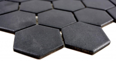 Hexagonal hexagon mosaic tile ceramic black R10B shower tray floor tile mosaic tile non-slip bathroom kitchen - MOS11H-0303-R10