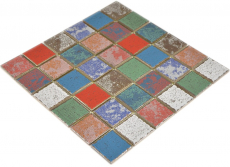 Ceramic mosaic tile colorful vintage retro used look mosaic tile wall tile backsplash kitchen - MOS24-1234