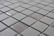 Hand-painted mosaic tile bathroom ceramic dark gray brown unglazed glass mosaic MOS18-1313-R10_m