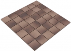 Ceramic mosaic tile BROWN BEIGE MIX SMOOTH SLIPPROOF kitchen backsplash - MOS16-1211-R10