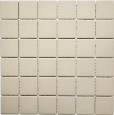Hand-painted mosaic tile ceramic light beige magnolia unglazed RUTSCHEMMEND MOS14B-1211-R10_m