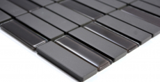 Hand pattern mosaic tile ceramic rods brown unglazed glass shower tray floor tile MOS24-1313-R10_m