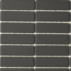 Hand pattern mosaic tile ceramic rods black unglazed shower tray floor tile MOS24B-0310-R10_m