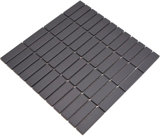 Ceramic rod mosaic tile black anthracite unglazed non-slip shower tray floor tile bathroom tile wall - MOS24B-0310-R10