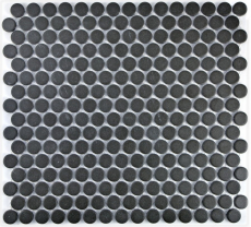 Button mosaic LOOP round mosaic shower tray floor black anthracite unglazed non-slip wall - MOS10-0304-R10