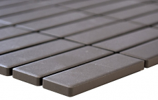 Mosaic tile ceramic rods mud gray unglazed shower tray floor tile MOS24B-0204-R10_f