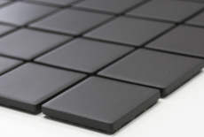 Ceramic mosaic tile matt black umbra unglazed RUGGED shower tray bathroom tile wall tile - MOS14B-0303-R10