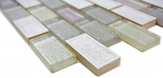 Mosaic tile Translucent ceramic white Brick Glass mosaic Crystal ceramic Arctic white MOS83IC-0211_f
