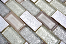 Mosaic tile Translucent ceramic white Brick Glass mosaic Crystal ceramic antique white MOS83IC-0121_f