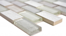 Mosaic tile Translucent ceramic white Brick Glass mosaic Crystal ceramic antique white MOS83IC-0121_f