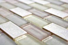 Mosaic tile Translucent ceramic white Brick Glass mosaic Crystal ceramic antique white MOS83IC-0121_f