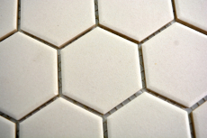 Hexagonal hexagon mosaic tile ceramic light beige unglazed non-slip floor tile shower tray wall - MOS11B-1202-R10