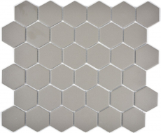 Mosaic tile ceramic hexagon gray unglazed MOS11B-0202-R10_f