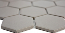Mosaic tile ceramic hexagon gray unglazed MOS11B-0202-R10_f