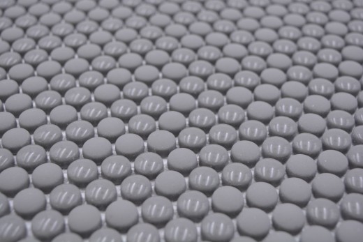 Button mosaic Loop round mosaic gray glossy matt wall tile backsplash kitchen bathroom MOS140-0211