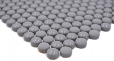 Button mosaic Loop round mosaic gray glossy matt wall tile backsplash kitchen bathroom MOS140-0211
