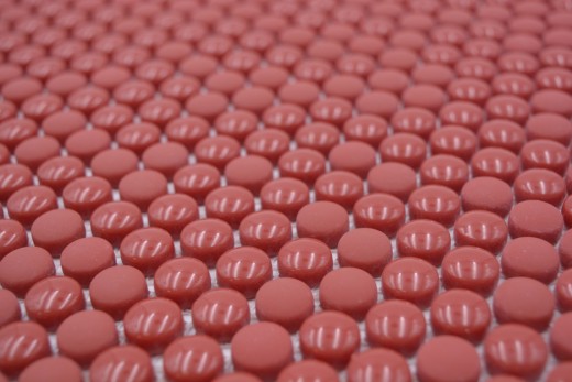 Glass mosaic Button mosaic red glossy matt Shower floor Shower screen Bathtub cladding