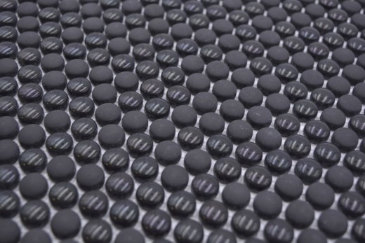 Glass mosaic Button mosaic black glossy matt Shower floor Shower screen Bathtub cladding