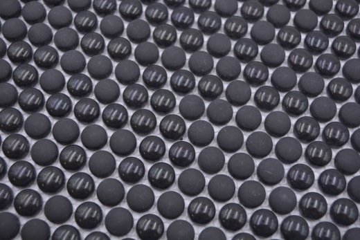 Glass mosaic Button mosaic black glossy matt Shower floor Shower screen Bathtub cladding