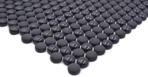 Glass mosaic Button mosaic black glossy matt Shower floor Shower screen Bathtub cladding