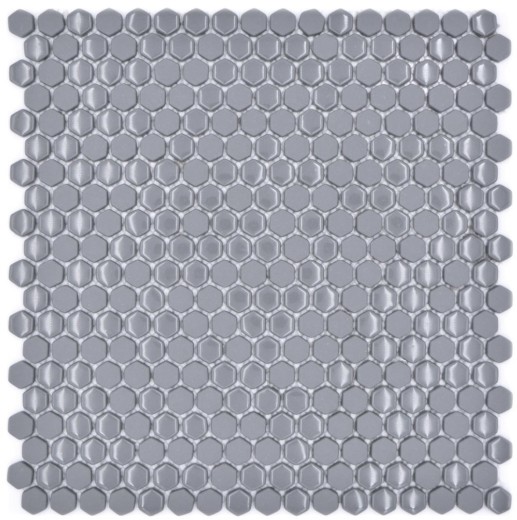 Glass mosaic hexagonal hexagon tiles gray glossy matt mosaic tile wall tile backsplash kitchen bathroom