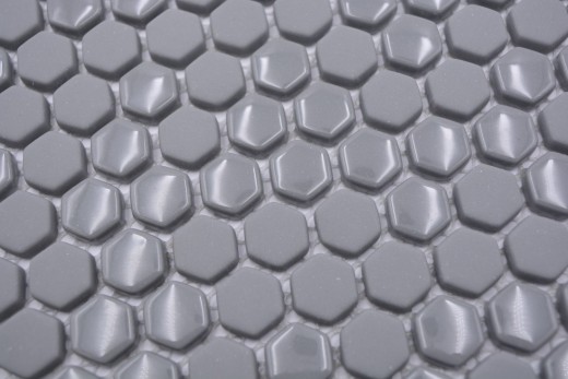 Glass mosaic hexagonal hexagon tiles gray glossy matt mosaic tile wall tile backsplash kitchen bathroom