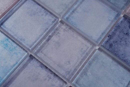 Glass mosaic mosaic tiles pastel blue violet cream iridescent wall tile backsplash kitchen bathroom