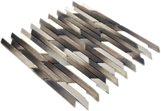 Glass mosaic rods marble mosaic beige brown mosaic tiles wall tile backsplash kitchen bathroom MOS86-1112
