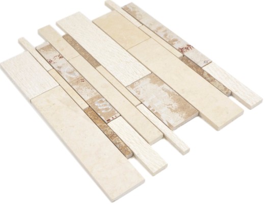 Marble mosaic tile ceramic mosaic beige brown wall tile backsplash bathroom - MOS180-B03STB