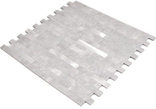 self-adhesive vinyl mosaic sticks stone look quartz cement gray silver tile backsplash kitchen wall MOS200-4GS