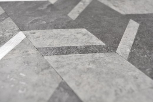self-adhesive wall cladding tile backsplash vinyl stone look arrow look gray anthracite silver MOS200-4CDG