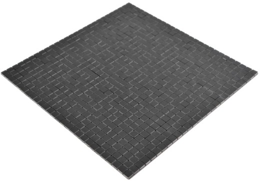 self-adhesive metal look aluminum black matt/glossy brushed tile backsplash kitchen wall MOS200-L1B